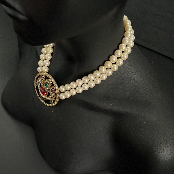 Vintage Richelieu Art Deco Revival Necklace & Earrings Set - Picture 9 of 16